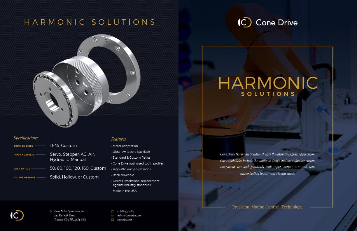 Cone Harmonic small brochure printed advertising design