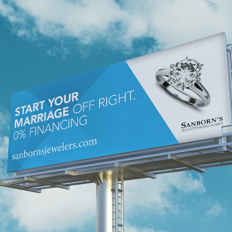 Billboard Art for Bridal Campaign 2020 Start Your Marriage Off Right.