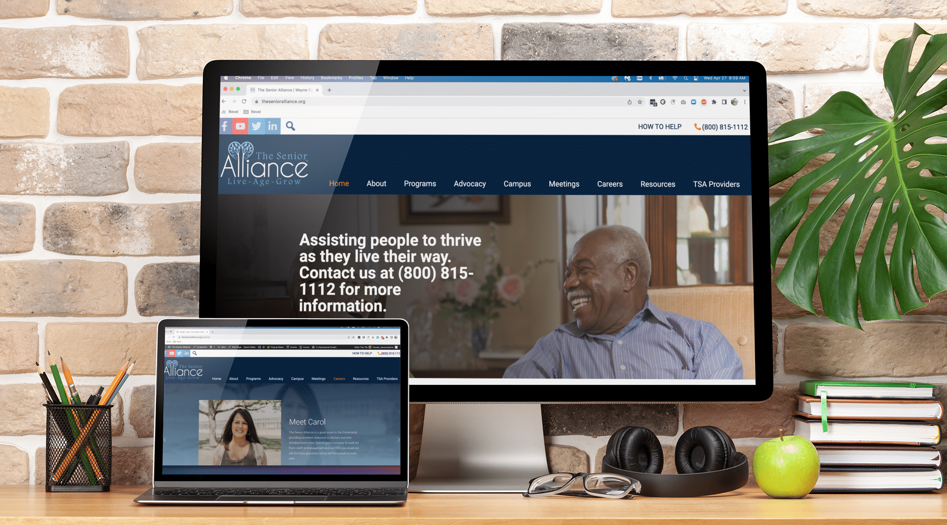 The Senior Alliance: Website Mockup