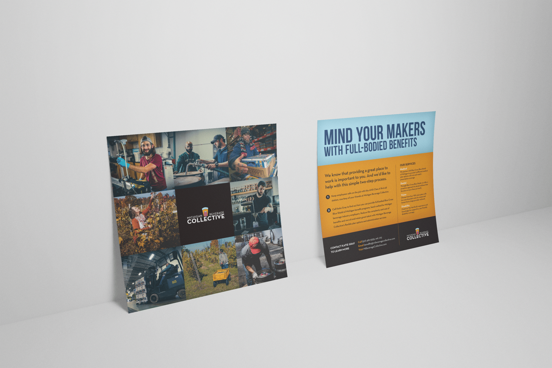 The Michigan Beverage Collective: Direct mailer mockup